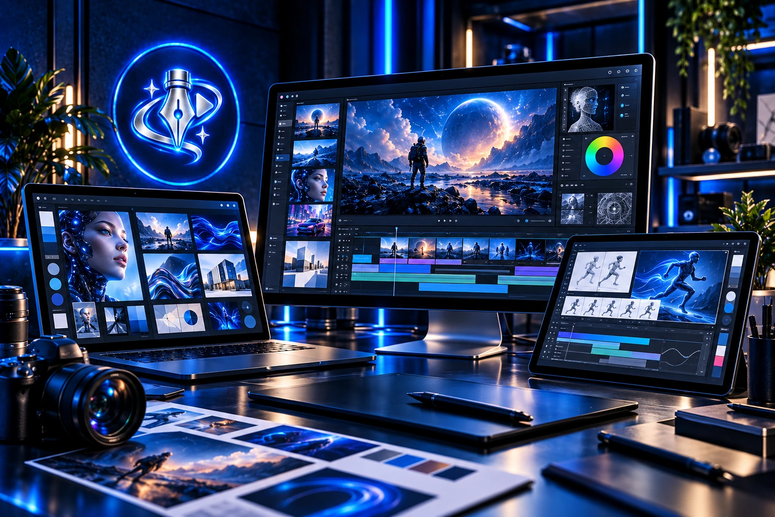 Estudio de inteligencia artificial, diseño y contenido